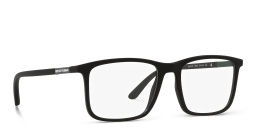 Emporio Armani Rectangle Eyeglasses in Matte Black – Product Photo 4