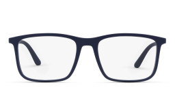 Emporio Armani Rectangle Eyeglasses in Matte Blue – Product Photo 1