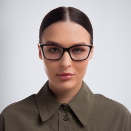 PRADA Wide Cat Eye Eyeglasses in Black – Product Photo 4
