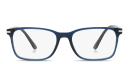 PRADA Wide Rectangle Eyeglasses in Blue – Product Photo 1