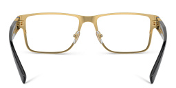 VERSACE Medusa-embellished wide rectangle eyeglasses in Black – Product Photo 4