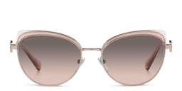 Shop BVLGARI Cat Eye Sunglasses in Rose Gold online.