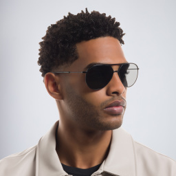 تسوق نظارة شمسية أفياتور كبيرة جورجو أرماني بلون أسود أونلاين.