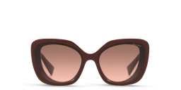 Shop MIU MIU Cat Eye Sunglasses in Pink Bordeaux online.