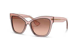 Shop MIU MIU Cat Eye Sunglasses in Pink Transparent online.