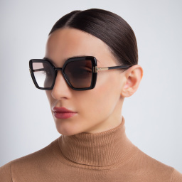 PRADA Cat Eye Sunglasses in Black – Product Photo 5