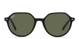 Ray-Ban Thalia Unisex Irregular Sunglasses in Shiny Black – Product Photo 1