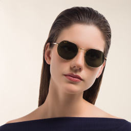Shop Ray-Ban Jack Unisex Irregular Sunglasses in Gold online.