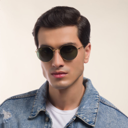 Shop Ray-Ban Jack Unisex Irregular Sunglasses in Gold online.
