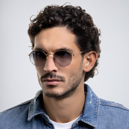 Shop Ray-Ban Jack Unisex Irregular Sunglasses in Gold online.