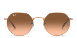 نظارة شمسية "جاك" بإطار غير منتظم للجنسين من راي بان بلون نحاسي - صورة المنتج 1