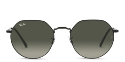 نظارة شمسية "جاك" بإطار غير منتظم للجنسين من راي بان بلون أسود - صورة المنتج 1