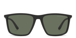 Emporio Armani Rectangle Sunglasses in Matte Black – Product Photo 1