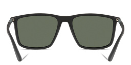 Emporio Armani Rectangle Sunglasses in Matte Black – Product Photo 4