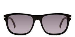 DAVID BECKHAM Rectangle Sunglasses in Black & Silver – Product Photo 1