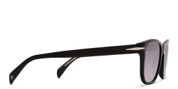 DAVID BECKHAM Rectangle Sunglasses in Black & Silver – Product Photo 3