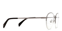 Shop DAVID BECKHAM Round Eyeglasses in Dark Ruthenium online.
