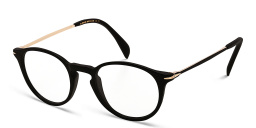 DAVID BECKHAM Round Eyeglasses in Black – Product Photo 2