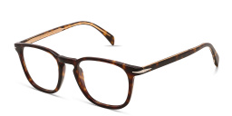 Shop DAVID BECKHAM Square Eyeglasses in Havana online.