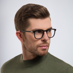 نظارة طبية مربعة من ديفيد بيكهام بلون أسود - صورة المنتج 6