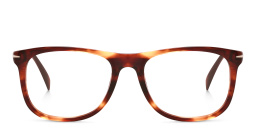 DAVID BECKHAM Rectangle Eyeglasses in Red Havana – Product Photo 1