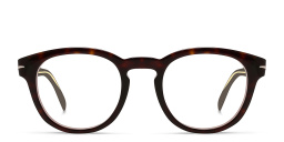 DAVID BECKHAM Round Eyeglasses in Havana – Product Photo 1