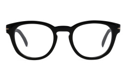DAVID BECKHAM Round Eyeglasses in Black – Product Photo 1