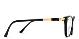 Shop JIMMY CHOO Rectangle Eyeglasses in Black online.