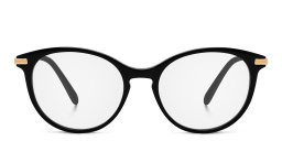 Shop JIMMY CHOO Round Eyeglasses in Black online.