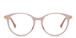 Shop JIMMY CHOO Round Eyeglasses in Nude online.
