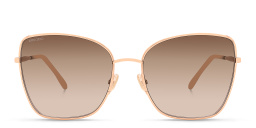 Shop JIMMY CHOO Alexis/S Cat Eye Sunglasses in Gold Copper online.