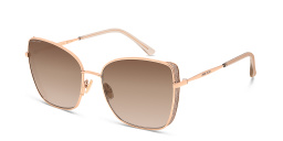 Shop JIMMY CHOO Alexis/S Cat Eye Sunglasses in Gold Copper online.