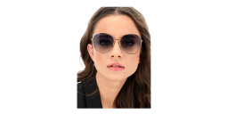 فيلاين/ اس نظارة شمسية دائرية من جيمي تشو بلون ذهبي وردي - صورة المنتج 1