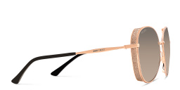 JIMMY CHOO Feline/S Round Sunglasses in Gold Copper – Product Photo 3