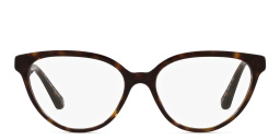 Shop BVLGARI Wide Cat Eye Eyeglasses in Havana online.