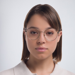 Dolce & Gabbana Round Eyeglasses in Gold – Product Photo 5