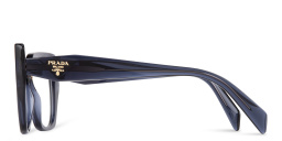 Shop PRADA Irregular Eyeglasses in Blue Crystal online.