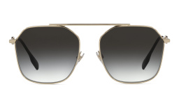 نظارة شمسية مربعة من بربري بلون ذهبي فاتح - صورة المنتج 1