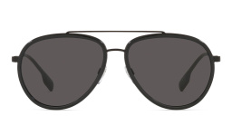 Shop BURBERRY Wide Aviator Sunglasses in Black online.