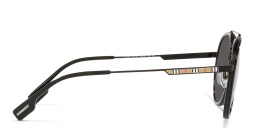 Shop BURBERRY Aviator Sunglasses in Black online.