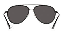 Shop BURBERRY Aviator Sunglasses in Black online.