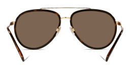 Shop BURBERRY Aviator Sunglasses in Gold online.