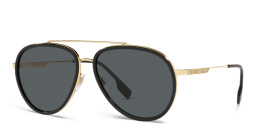 Shop BURBERRY Pilot Sunglasses in Gold online.