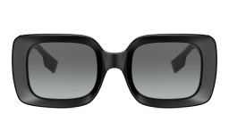 نظارة شمسية مربعة من بربري بلون أسود - صورة المنتج 1