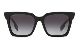 Shop BURBERRY Square Sunglasses in Black online.