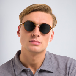 GIORGIO ARMANI Round Sunglasses in Brown Tortoise – Product Photo 4