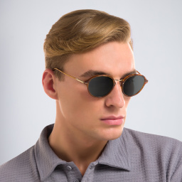 GIORGIO ARMANI Round Sunglasses in Brown Tortoise – Product Photo 5