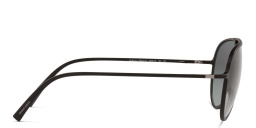 Shop GIORGIO ARMANI Aviator Sunglasses in Matte Black online.