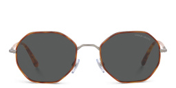 Shop GIORGIO ARMANI Irregular Sunglasses in Matte Gunmetal/Red Havana online.