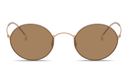 Shop GIORGIO ARMANI Round Sunglasses in Gold online.